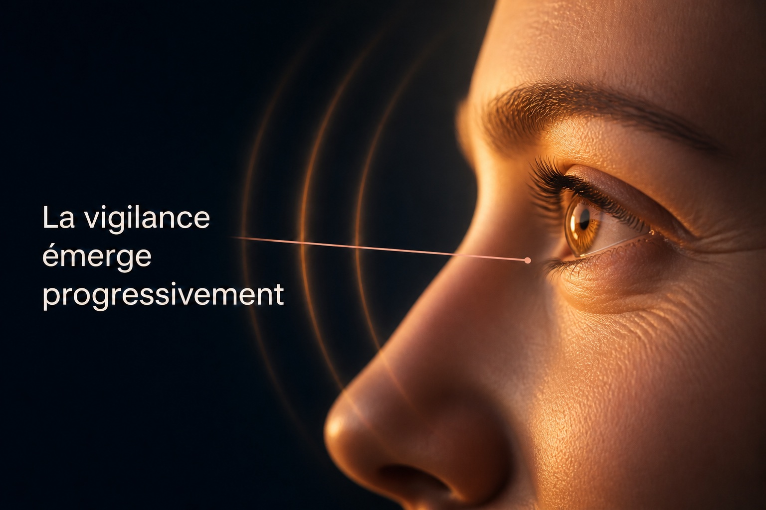 Un regard éveillé illustre l’émergence progressive de la vigilance
